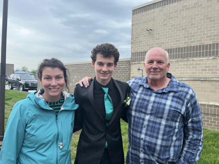 Reed Hoagland with family at a celebration