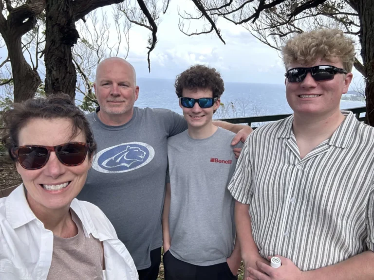 Reed Hoagland with family on the coast